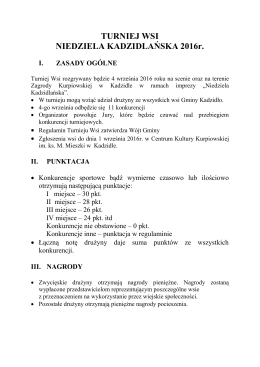 Regulamin - Kadzidło
