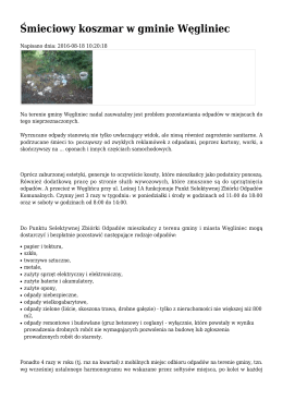 Śmieciowy koszmar w gminie Węgliniec