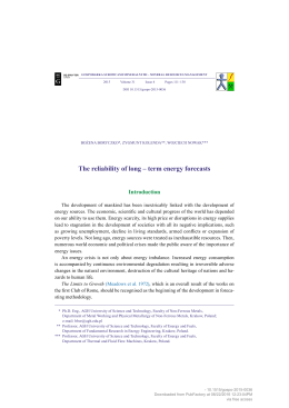 The reliability of long – term energy forecasts