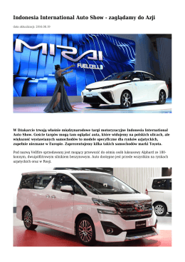 Indonesia International Auto Show - zaglądamy do Azji