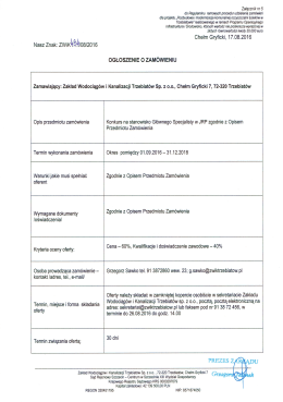 Główny Specjalista JRP - Zakład Wodociągów i Kanalizacji Trzebiatów