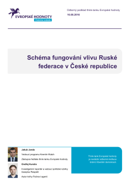 Schéma fungování vlivu Ruské federace v České republice