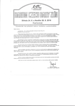 BARUM CZECH RALLY ZL&Iacute;N &ndash; informace