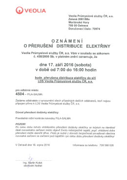 St&aacute;hnout - Veolia - Průmyslov&eacute; služby