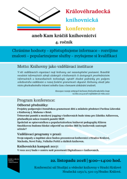 Dal&scaron;&iacute; informace... - Studijn&iacute; a vědeck&aacute; knihovna v Hradci Kr&aacute;lov&eacute;