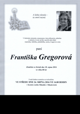 Franti&scaron;ka Gregorov&aacute;