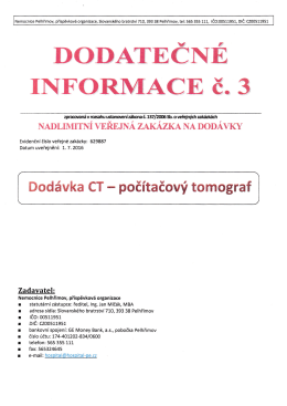Dodatečn&eacute; informace č. 3