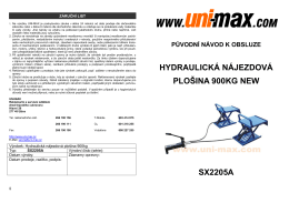 hydraulická nájezdová plošina 900kg new sx2205a - UNi-MAX
