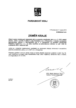 Page 1 PARDUBICKÝ KRAJ V Pardubicích 17. srpna 2016