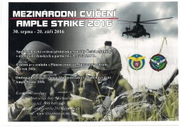 17.8.2016 Mezinárodní cvičení Ample Strike 2016
