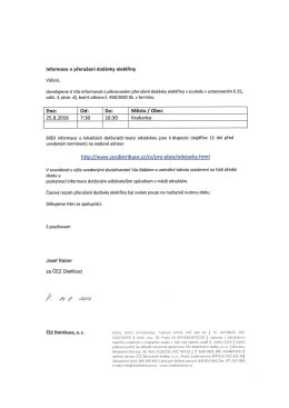 Informace o přeru&scaron;en&iacute; dod&aacute;vky elektřiny Kralovice