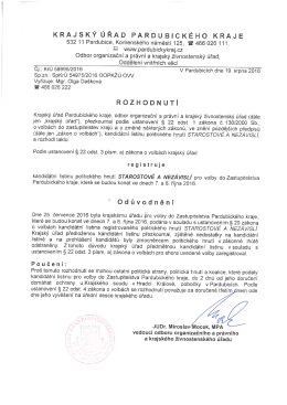 Page 1 K R A J S KY U Ř A D P A R D U B I C K É HO K R A J E 532