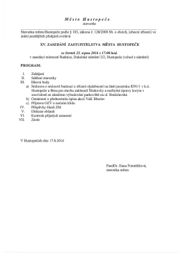 Dokument - Hustopeče CITY