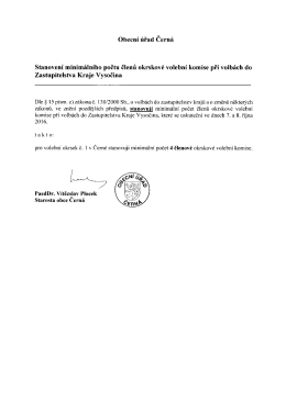 Stanovení minimálního počtu členů okrskové volební komise