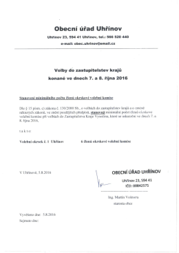 Stanovení minimálního počtu členů okrskové volební
