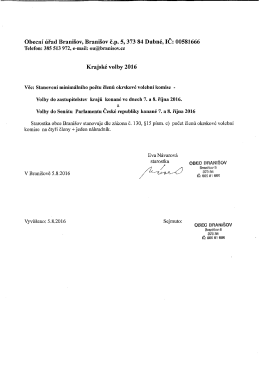 Volby - stanoven&iacute; minim. počtu členů volebn&iacute; komise