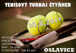 Pozvánka na turnaj