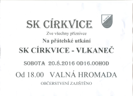 Hlášení SK Církvice