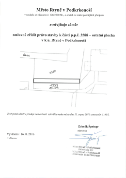 smluvně zřídit právo stavby k části p.p.č. 3588