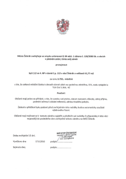 pronajem bytu č. 12 v č.p.112 k.&uacute;. Žebr&aacute;k