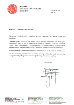 İskenderun Limanlarında Yapılacak Kontroller Hk.