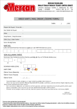 Mail Order Formu - Mercan Promosyon