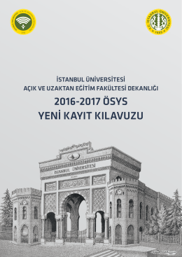 2016-2017 ösys yeni kayıt kılavuzu - İstanbul Üniversitesi Açık ve