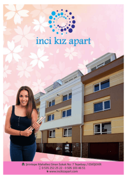 E-KATALOG Online Katalog - Eskişehir İnci Kız Apart