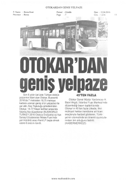 Bursa Kent (TR): Otokar`dan genis yelpaze