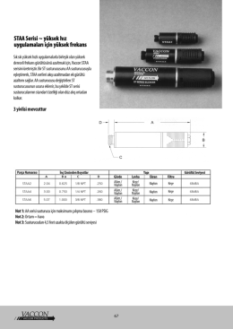 STAA Serisi ~ y&uuml;ksek hız