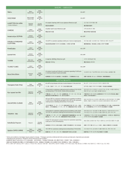 우대 대상 점포 [ 오모테산도 힐즈 ] PDF