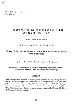 반응특성에 미치는 영향 - Transctions of the Korean Hydrogen and