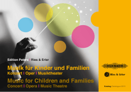 Musik f  r Kinder und Familien Music for Children