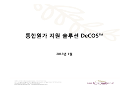 통합원가 지원 솔루션 DeCOS - Lee International