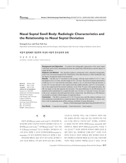 Nasal Septal Swell Body - Korean Journal of Otorhinolaryngology