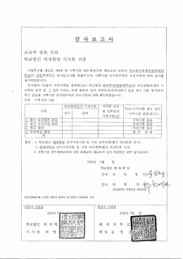 법인회계 내부감사 보고서