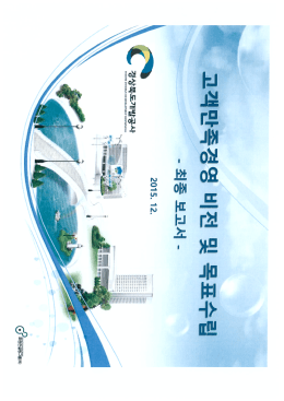 2007100244_고객만족경영 비전 및 목표수립 연구용역 보고서