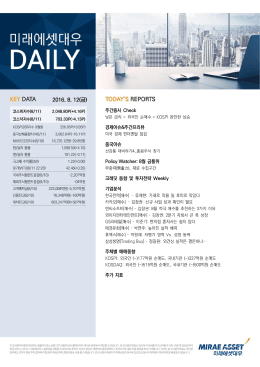 20160812_미래에셋대우 Daily 종합 (8월 12일)_1