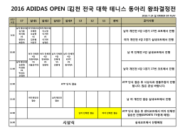시상식 2016 ADIDAS OPEN 김천 전국 대학 테니스 동아리 왕좌결정전