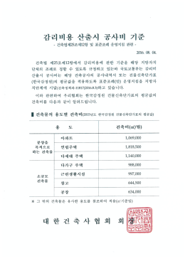 Page 1 건축법 제25조제12항에서 감리비용에 관한 기준을 해 단체의