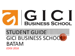 edisi 2016 - GICI BUSINESS SCHOOL BATAM