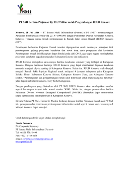 Press Release - PT Sarana Multi Infrastruktur