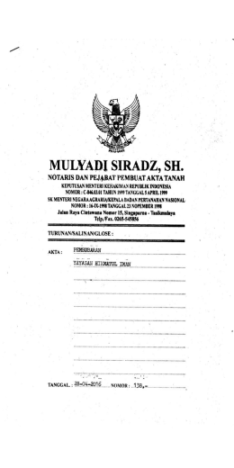 Akta Pembubaran Yayasan Hikmatul Iman