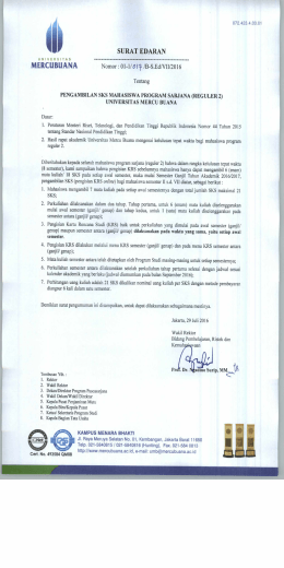 Surat Edaran - Informasi Universitas Mercu Buana