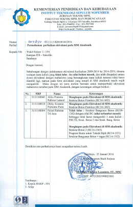 Kepada Yth - Institut Teknologi Sepuluh Nopember