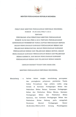 - Kementerian Perdagangan Republik Indonesia