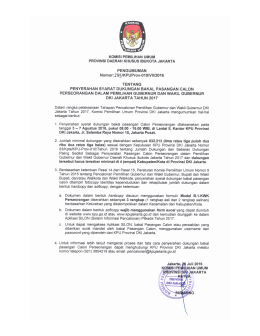1. Pengumuman No : 289/KPU-Prov