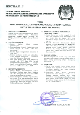 Page 1 IKUTILAH.. !! LOMIBA CIPTA MASI KOT PEMI LIHAN WA