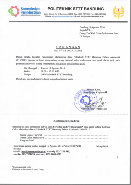 Form Kehadiran Orangtua Untuk Mengikuti Pembukaan OSMATEKS