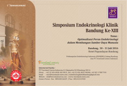 Simposium Endokrinologi Klinik Bandung Ke-XIII
